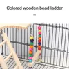 Diğer Kuş Malzemeleri Ladder Oyuncak Renkli Ahşap Boncuklar Besleme Papağan Hafif Çok Amaçlı Çok Amaçlı Öğütme Ağız Hamster Tırmanış Ev için