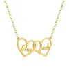 Colar com nome personalizado, gargantilha dourada de aço inoxidável, colares para mulheres e homens, joias personalizadas, presente de casal