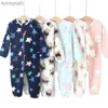 Pyjamas Baby Pyjamas Für Jungen Mädchen Dicke Warme Pyjama Herbst Kinder Flanell Onesies Overalls Winter Kinder Cartoon Decke NachtwäscheL231109