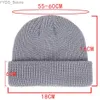 Beanie/Skull Caps Winter Warme Mutsen Casual Korte Draad Hip Hop Hoed Volwassen Mannen Vrouwelijke Wol Gebreide Skull Cap Elastisch Unisex YQ231108