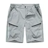 Herren-Shorts, Sommer-Cargo-Shorts, wasserdicht, taktische kurze Hose, elastischer Gürtel, schnell trocknend, lässig, kurz, Camping, Angeln, UPF50, mehrere Taschen, 230408