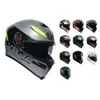 AA Casco de diseño AGV Cascos completos Cascos de motocicleta para hombres y mujeres AGV K5 S Motocicleta deportiva Fibra de vidrio de carbono Casco ligero Max Vision WN 0DE5 AK2F