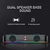 Computerluidsprekers REDRAGON Adiemus GS560 aux 3,5 mm stereo surround muziek slimme RGB-luidsprekers kolom sound bar voor computer PC notebook luidsprekers YQ231103