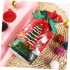 250 Pcs Christmas Gift Bag Drawstring Cookie Bags Christmas Cellophane Bags Christmas Sweet Bags Gift Wrapping Pouch Stocking Stuffers Chrismas Gifts