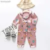 Pyjamas Toddler Girls Silk Satin Pyjamas Set Cartoon Kids Boys Pyjamas Baby Sleepwear Suit Girl Casual Home Wear Clothes Boy LoungeWearl231109