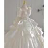 Robe de mariée de luxe robe de bal fleur cristal perlé pure cristal cou cristal perlé appliqué robes de mariée dentelle tache paillettes designer Vestido De Novias