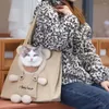 Dog Car Seat Covers Dogs Cats Handbag Can Be Exposed Head Lion Shape Shoulder Small Items Bag Pet Canvas Convenient Outdoor R0H7