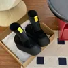 W Classic Dipper Boots Snow DIPPER Winter nieuwe rekbare slanke laarzen met stijlvolle en veelzijdige zijrits, pluche en dikke katoenen schoenen