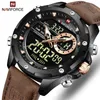 Wristwatches Naviforce Digital Men Military Watch Withproofwatch LED LED Quartz Clock Sport Male Big Watches Relogios Masculino 231109