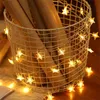 Strings Battery Star LED Icicle Light 3M 5M 10M JUL Sträng Fairy Lights Outdoor Waterproof Room Holiday Pary Decorationed