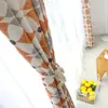 Curtain Modern Curtains For Living Dining Room Bedroom American Simple Window Cotton Linen Fabric Printing Product Customization