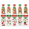 Wrap prezent 50pcs świąteczne cukierki Opp Navidad ciasteczka