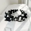 Acessórios de cabelo moda primavera hoop casual em forma de amor bandana cor sólida grande bowknot hairband lado largo headbands para mulheres meninas