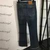 سروال جينز عالية الخصر سراويل مصممة بلون سراويل رفيعة طويلة الهيب هوب سحر جينز جينز بانت