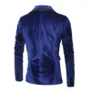 Costumes pour hommes commerce extérieur automne et hiver velours doré brillant couleur unie coupe ajustée petite veste de costume avec un bouton