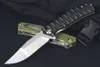 Haute qualité M7670 Flipper couteau pliant D2 Satin Drop Point lame G10 poignée Camping en plein air randonnée roulement à billes ouverture rapide EDC couteaux de dossier de poche