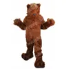 Costume della mascotte dell'orso grizzly della peluche di Halloween Personaggio dei cartoni animati del tema anime Costume da adulto unisex per la festa di Natale