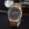 Ome Nouveau cinq aiguilles Points de luxe Montres pour hommes Montre à quartz de haute qualité Top Marque Designer Horloge Ceinture en acier inoxydable Hommes Accessoires de mode Cadeaux de vacances OM2