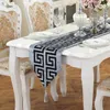 Table Runner China Modern Minimalist Style Table Top Runner Classic Retro Black e White Tea Top Top Table Top 230408