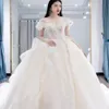 4030 2024 Abito da sposa elegante in cristallo lucido Nuovo con spalle scoperte Abiti da sposa Spazzola per treno Taglia personalizzata