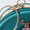 Evening Bags Green Clutch Round Designer Bag Luxury Handbags For Wedding Applique Circle Shoulder Purse Women Brand Crossbody 2023