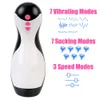 Masturbator 23cm Heated Oral Sex Male Masturbator Vibrator Artificial Mouth Vaginal for Men Glans Sucking Pump Exerciser Erotic Toys