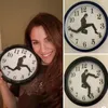 Wall Clocks Walks Clock British Comedy Inspired Ministry of Silly Walk Classic Funny Watchwalking Silent Mute