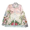 Casablanca Designer Shirt Style Surf Club 22SS Wave gradient Flower Silk unisex lange mouwen shirt casablanc
