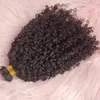 i wskazuję ludzkie przedłużenia włosów Kinky Curly ITIP Przedłużenie prawdziwe ciasne, kręcone mikrolink Hair Hair Extensions 100G