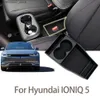 Organisateur de voiture pour Hyundai IONIQ 5 2021 2022 2023 Boîte de rangement d'accoudoir de voiture Rangement Organisateur Étui Porte-bouteille d'eau Accessoire intérieur Q231109