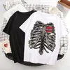 Women's Blouses & Shirts Women Fashion Casual Funny Skull Print Vintage Cute Trend Top Lady Female Ladies Graphic Summer Blouse Streetwear