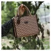 2024新しいデザイナー女性クロスボディショルダーキャンバスコントラスト幾何学格子パターンメッセンジャーバッグ