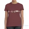 T-shirt da uomo 2001 Heartbeat Birthday T-shirt da uomo T-shirt da donna All Over Print Fashion Girl Shirt Boy Tops T-shirt a maniche corte