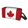 Cosmetic Bags Canada Flag Bag Women Cute Large Capacity Canadian Patriotic Makeup Case Beauty Storage Toiletry