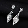 Oorringen Shining Fashion Kristallen Steentjes Lange Drop Earring Voor Vrouwen Bruidssieraden Huwelijkscadeau Bruidsmeisjes