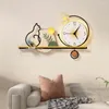 Zegary ścienne luksusowy cichy zegar Luminous elektroniczny minimalistyczny metalowy projektant Modern Relij de Pared Creed Creativo Decor Home