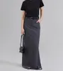 Th~row Half Skirt Women's-Autumn New High Grade Suit Long Skirt Women's Straight Half Skirt Mid length Skirt