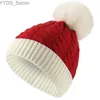 Czapki czapki/czaszki unisex zima czerwona i zielona patchwork Potomta Kres Kapelusz świąteczny dla kobiet mężczyzn Prezent Bożego Narodzenia YQ231108