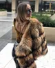 Women's Fur Faux Fur Winter Thick Warm Soft Faux Fur Coat Women Long Sle Crop Jacket Coat Fe Brown Cropped Faux Fur Coat Casual 2021 NewL231109