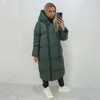 Women's Down Parkas Malina Winter Loose Long Parka Fashion Type Zipper Coat Elegant Hooded Cotton vadderade jackor Kvinnliga damer 231109