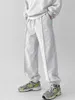 Calças masculinas de algodão cinza hip hop streetwear moda jogger calças homem casual solto moletom masculino ginásio fitness esporte bottoms