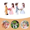 Décorations de jardin 2 paires décoration de mariage couple orner mariée marié statues modèle de voiture joli gâteau PVC amoureux cadeau commémoratif