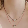 Choker Heart Pendant Halsband Neck smycken Alloy Material Justerbara kedjehalsband för modeentusiaster