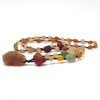 Pendentif Colliers Naturel Désert Gobi Agate Pierre Collier de perles irrégulières Charme exotique Amulette Bijoux