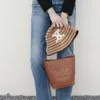 Bolso cruzado tipo cubo, bolso de mensajero, bolso de diseñador cel, cubo de cuero dividido de lona, cuero de vaca tiene una hermosa capacidad, bolso pequeño de cuero genuino para mujer, mini bolso pequeño para mujer