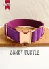 Muttco Retailing SelfDesign New Style The Candy Purple Handmade Poly Satin and Nylon Purple 5Size Dog Collar UDC029M8986866