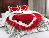 Sängkläder. Wensd Luxurious Home Textile Böhmen Style 3D Floral Quilt Cover Set Bed Linen Pillowcase King Reactive Print