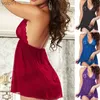 Vêtements de nuit pour femmes Femmes Sexy Lingerie Porno Dentelle Mini Robes Robe Vêtements De Nuit Babydoll G-starings Chemise De Nuit Dame Chemise De Nuit Fe Pyjama Sous-VêtementsL231109