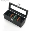 Boîtes à bijoux 40 fentes bracelet bijoux boîte de rangement noir jade bracelet présentoir stylo badge organisateur cas bracelet emballage boîte vitrine Q231109