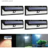 WAKYME 118 LED lumière solaire PIR capteur de mouvement applique murale extérieure étanche à énergie solaire décoration de jardin lumière de secours Q231109
